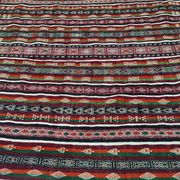 Vintage kilim rug woven and embroidered by hand