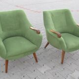 Rare pair of chairs 50s design