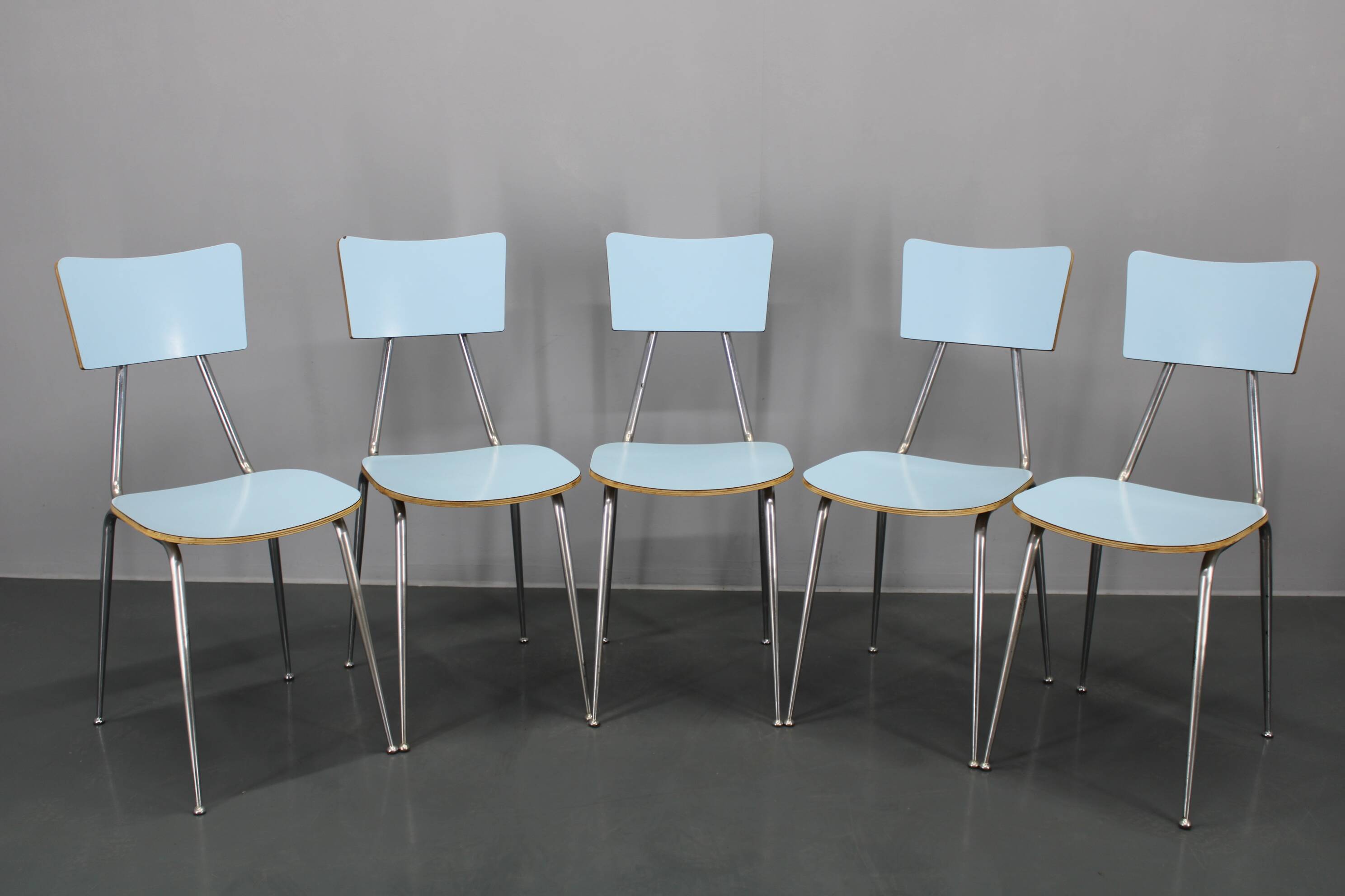 1970s Set of Five Dining Chairs , Italy