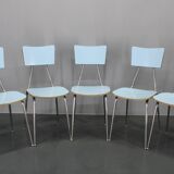 1970s Set of Five Dining Chairs , Italy