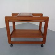 Large teak bar cart from Tarm Stole Møbelfabrik, Denmark, 1960s.