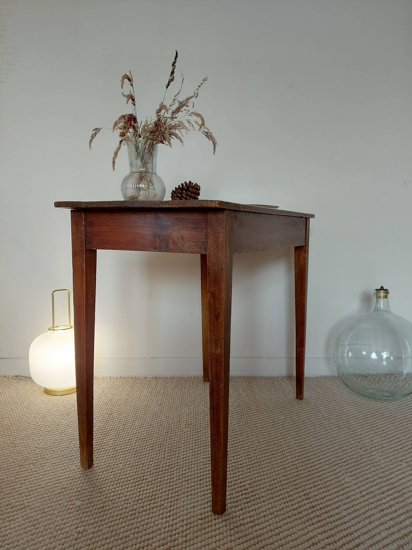 Compact desk in vintage cherry wood