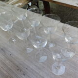 Lot de 8 verres en cristal gravé