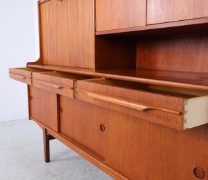 Danish design teak highboard, 1960s