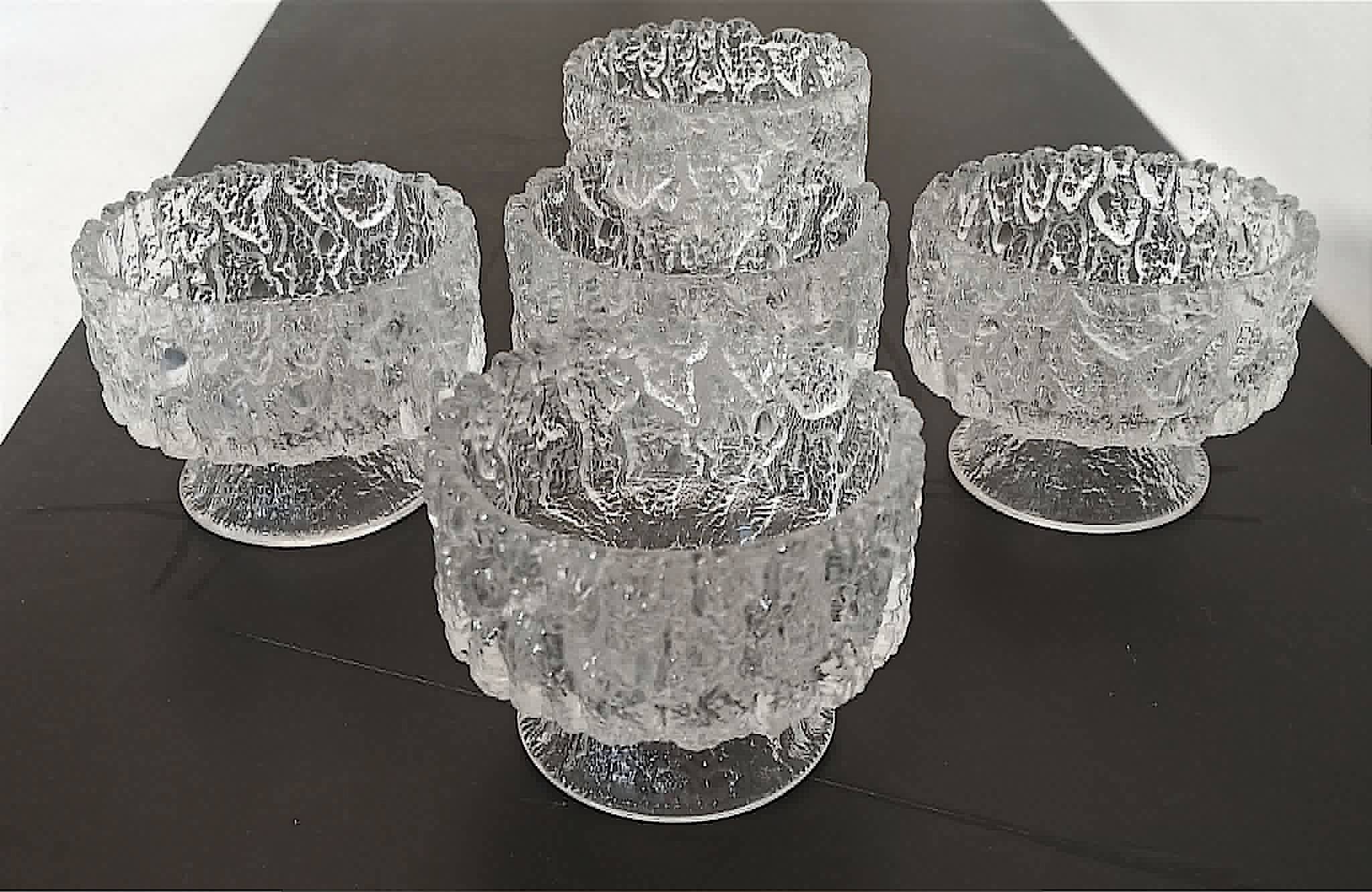 Set of 6 fruit bowls Ittalia 1970s Diameter 11.2 cm