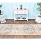 1960s 1 Turkish Hand-Knotted Geometric Runner Rug 87x334