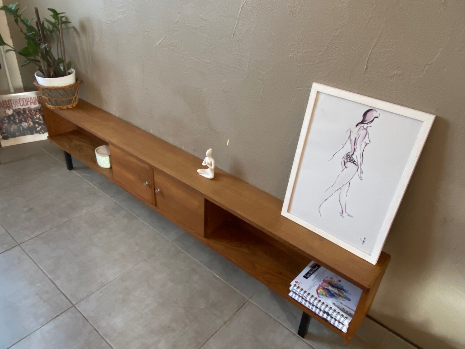 Wooden sideboard of the years 50-60 vintage