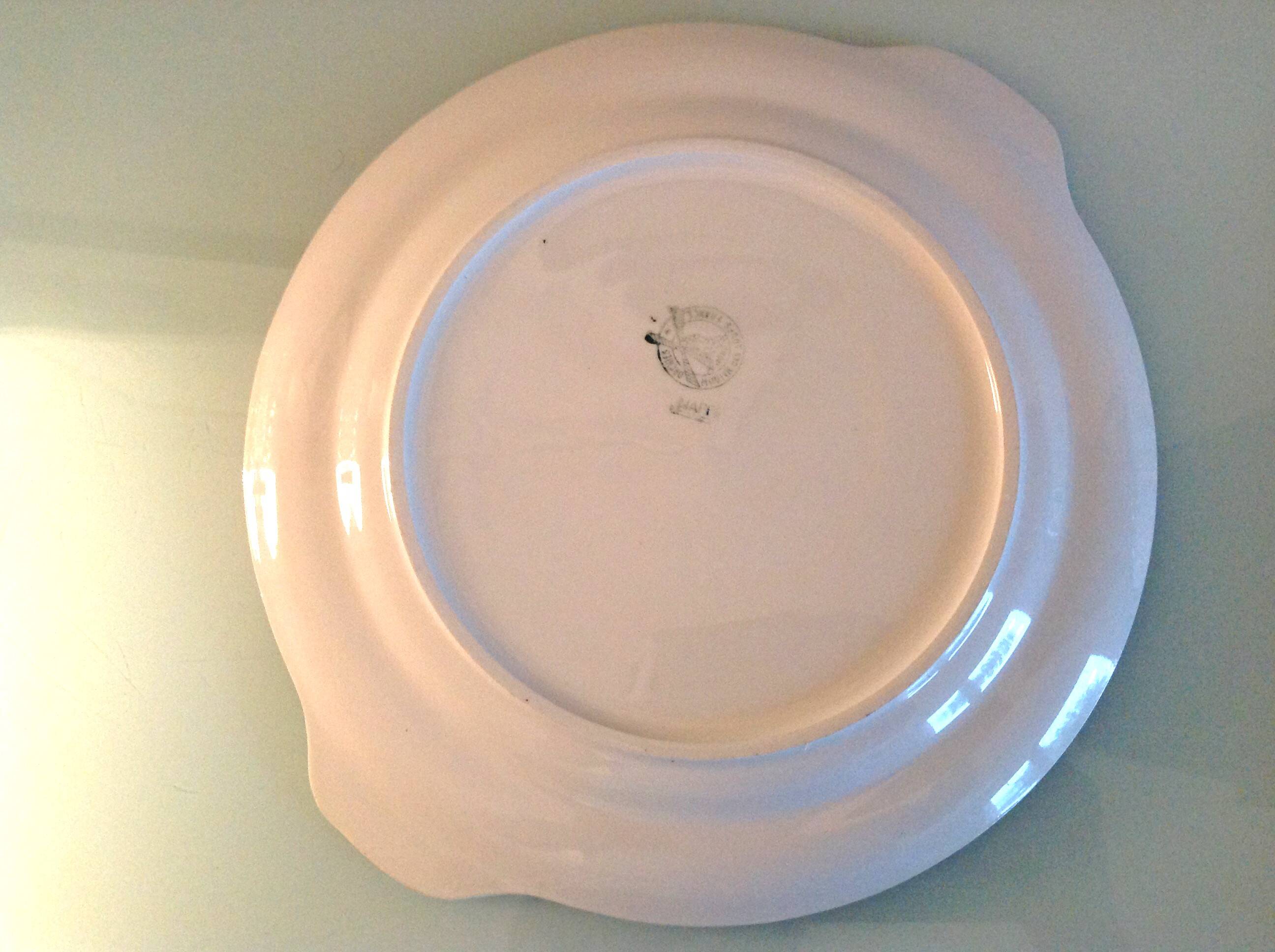 Moulin des Loups pie dish green tablecloth model / 50s-60s