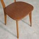 Pair of vintage French chairs in light brown skai