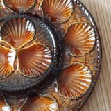 large earthenware dish for oysters or scallops