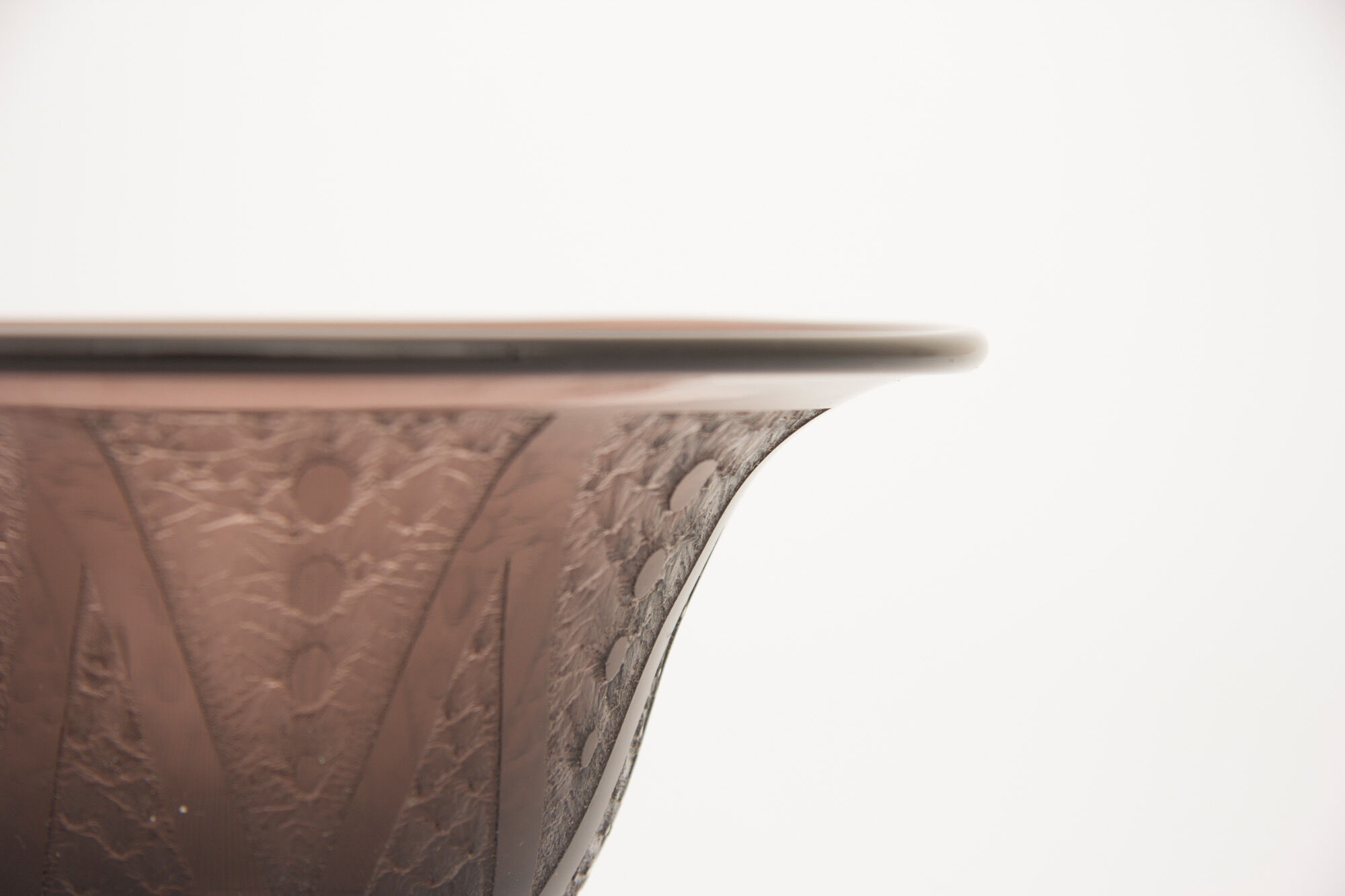 Art Deco amethyst glass vase singed erame