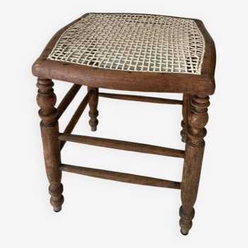 Wooden and rope stool