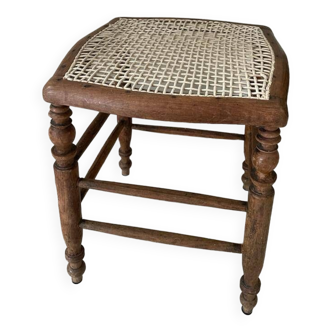Wooden and rope stool