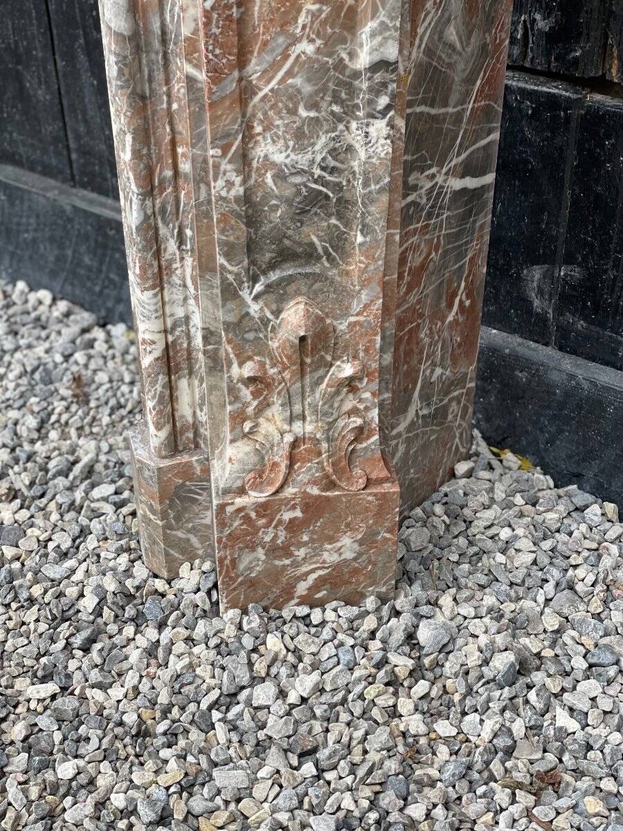 Regency style fireplace in Rance marble, circa 1880