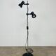 Miwi floor lamp with 2 vintage adjustable spots, black metal