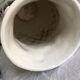 White ceramic vase with floral decoration made in Potugal