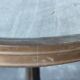 Round bistro table marble top foot cast iron brass edge