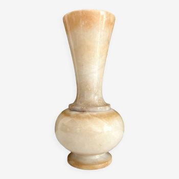 Vase vintage en résine façon albatre