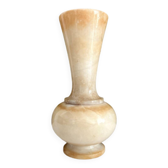 Vintage alabaster-style resin vase