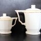 Art Deco ensemble of Czech coffee pot and sugar bowl.