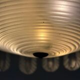 Lustre fontaine vénitien en verre de Murano incolore vert 1940