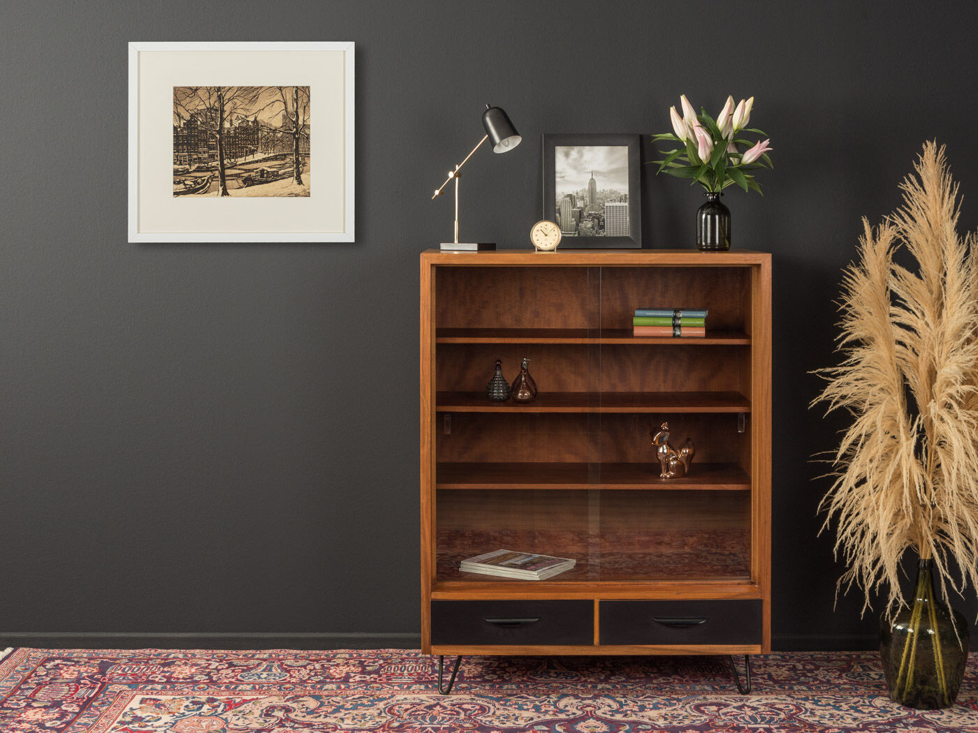 Amsterdam in Wintertime, B/W Etching on Paper, 50 x 45 cm