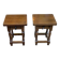 Pair of rustic wooden bedside tables - Spanish style side table