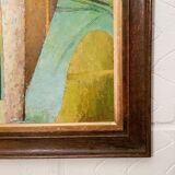 Abstract Painting on board, framed, circa 1970s