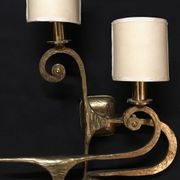 Appliques italiennes en bronze de G. Piombanti, 1950