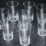 8 Baccarat goblet glasses in cut crystal.