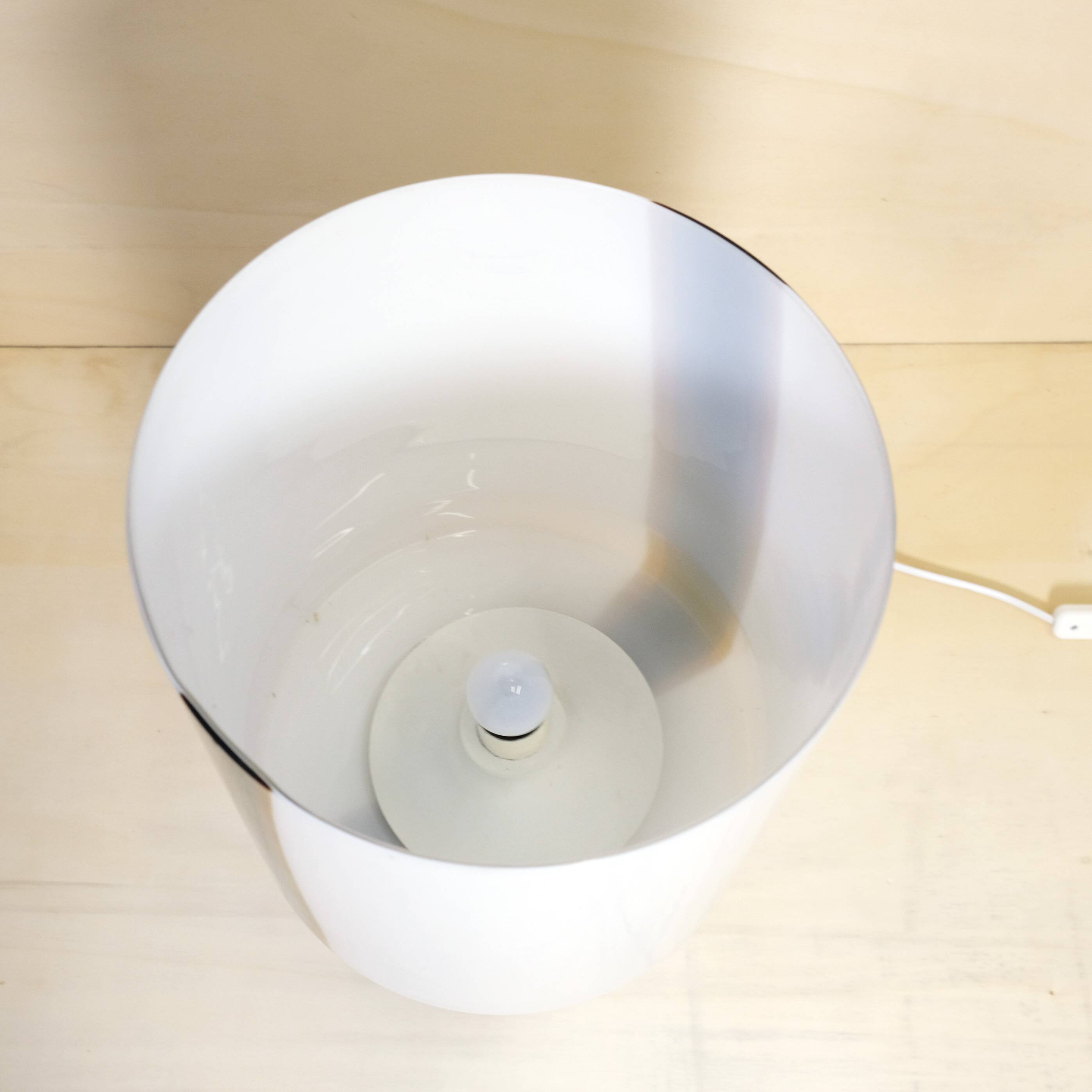 Large Italian glass table lamp.