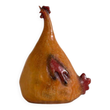 poule en plâtre émaillé