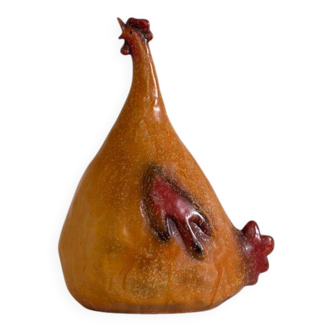 glazed plaster hen