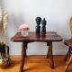 Vintage brutalist table and chair