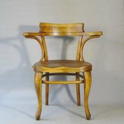 Thonet office chair No. 6150 from 1911, saddle wood seat - Bentwood -
