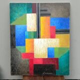 Oil painting on canvas signed Angelina Lavernia