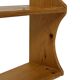 Vintage wooden wall shelve rack bookshelf in pinewood  minimalist design