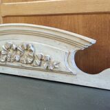 Fronton patina shabby chic gustavien 87 cm