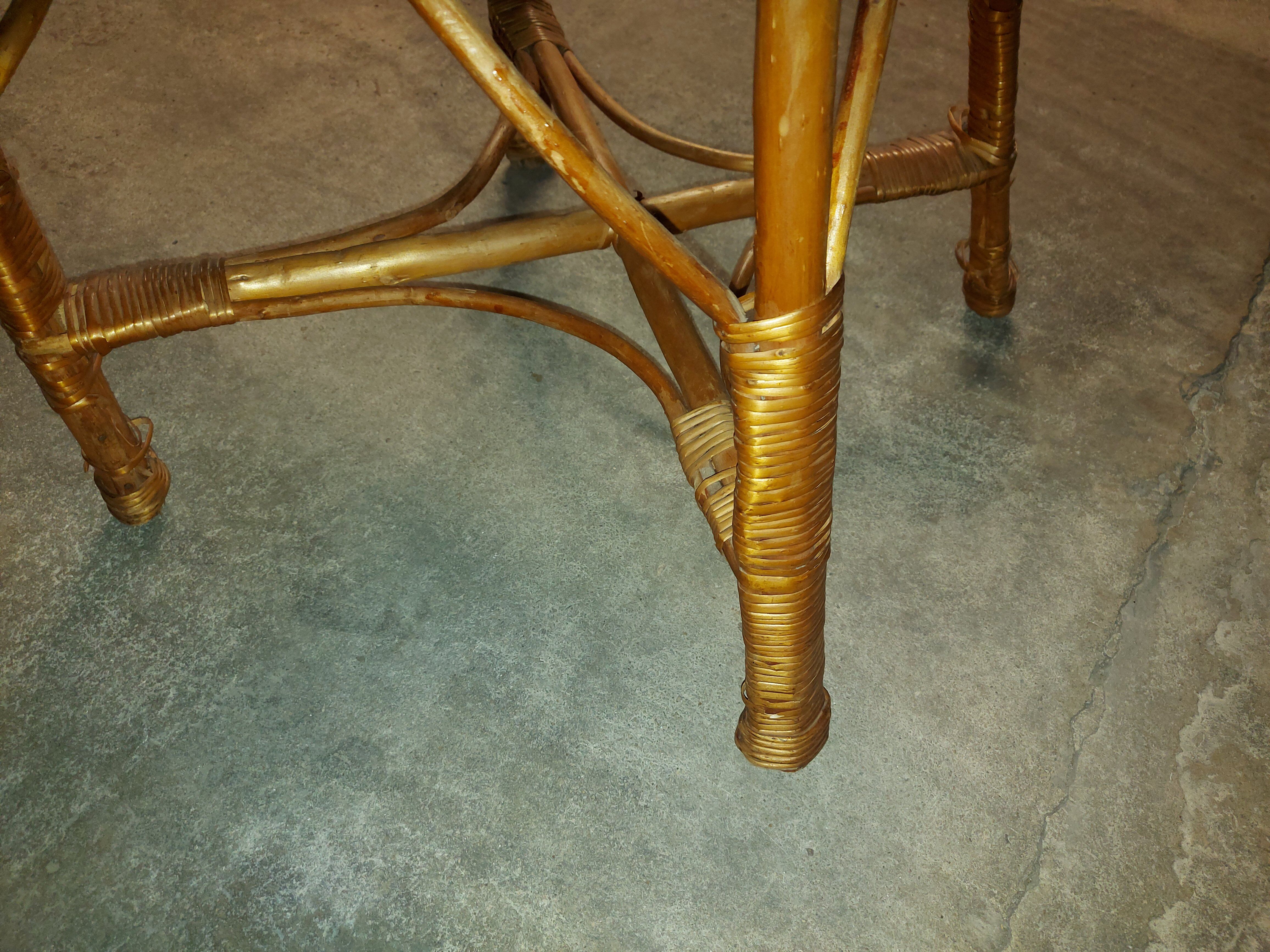 Fauteuil en rotin vintage