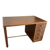 Mid-Century executive desk in walnut and brass – 1960s