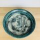 Round blue ceramic dish signed Arol Norway