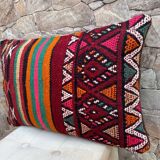 Beautiful vintage Berber Kilim cushion from Morocco