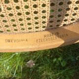 Set of 6 caned bistro chairs