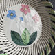 Woven ceramic fruit bowl from the 1950s