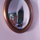 Golden wood witch mirror