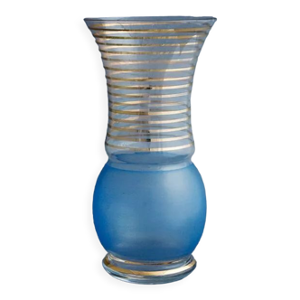 Fifties belgian glass modernist vase