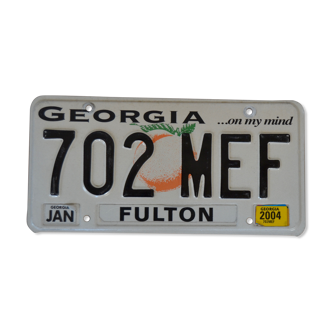 Former American plate USA license plate Georgia