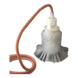 Opaque glass corolla lamp with garlands