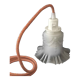 Lampe corolle de verre opaque à guirlandes