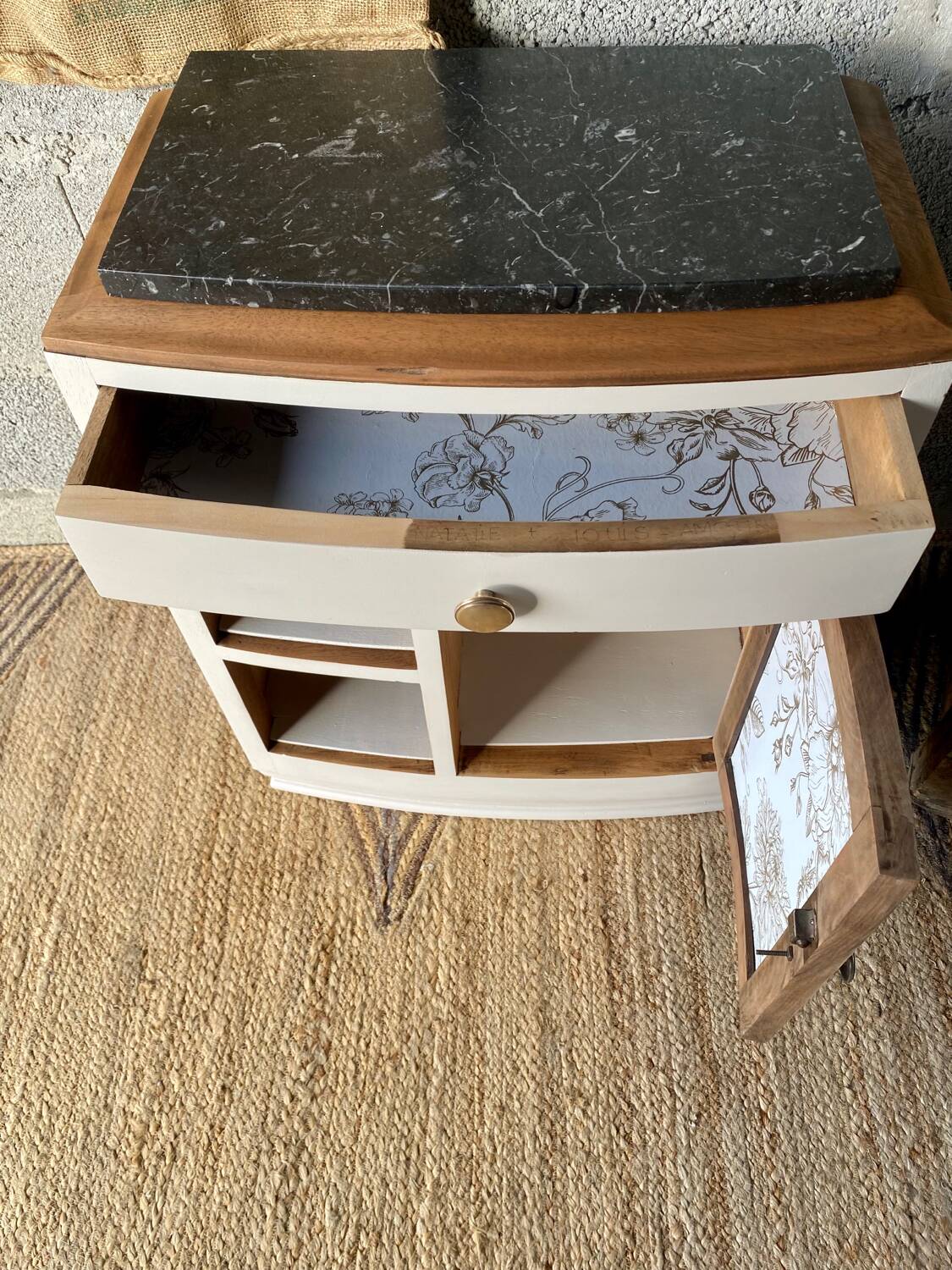 Bedside table, Art Deco side furniture